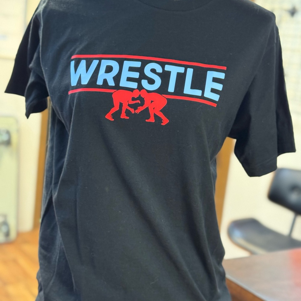 Black Wrestling Graphic T-Shirt